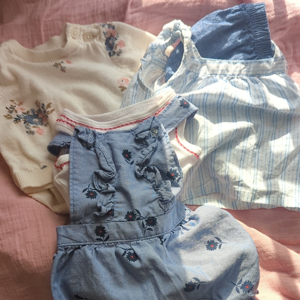 Floral Blue and White Kids Bottoms